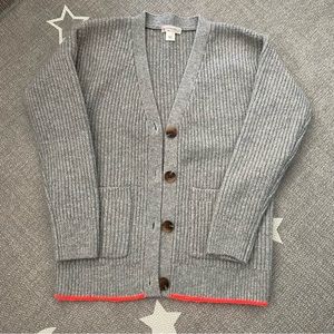 Crewcuts Girls’ Pop-trim Boxy Cardigan Sweater